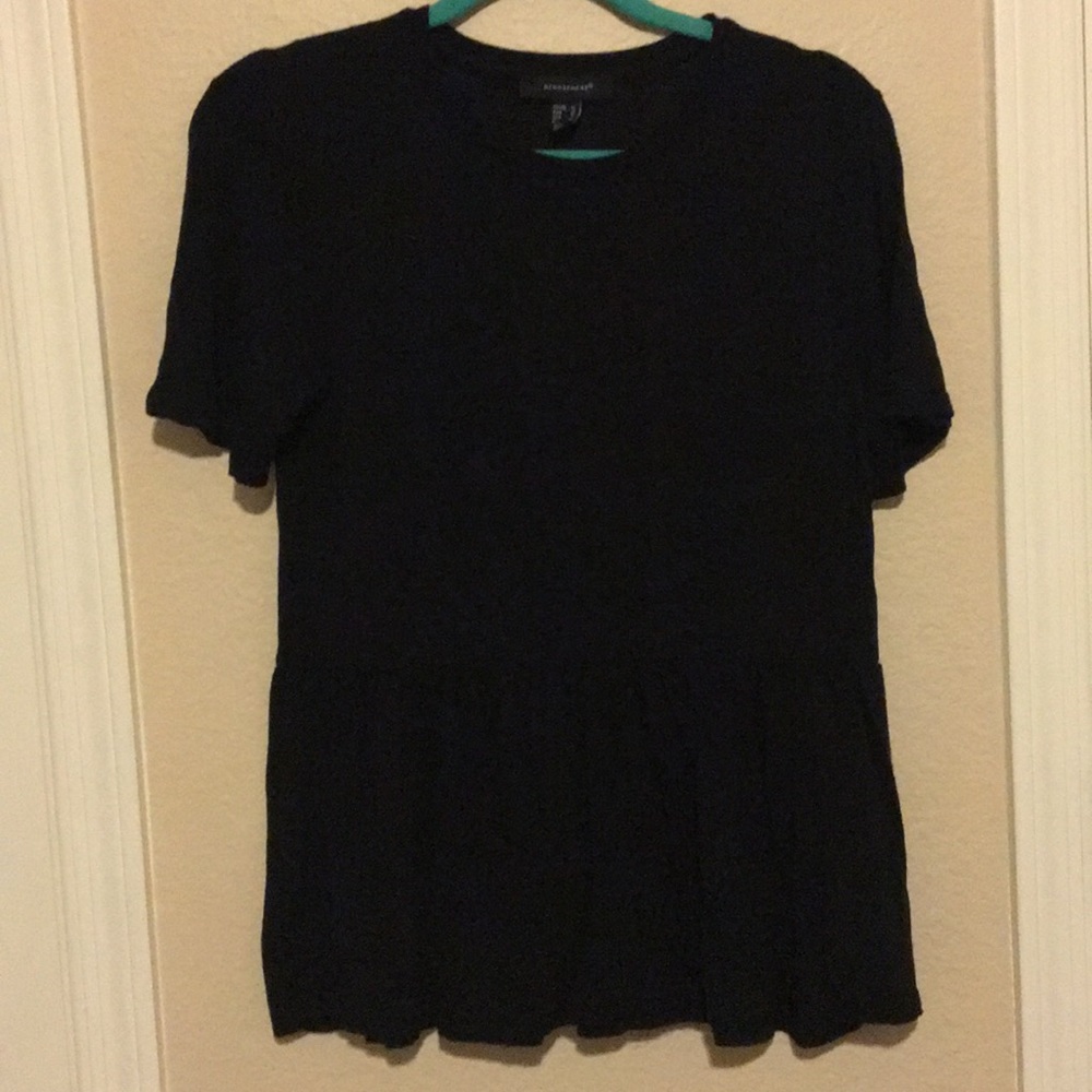 👚 VGUC Cute Peplum Black Top